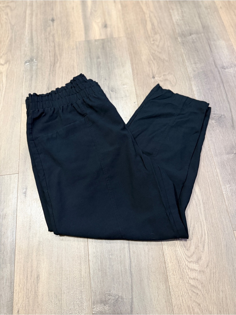 a new day XL Black Pull-On Wide-Leg Relaxed Fit Workcore Academia Trousers